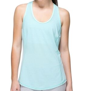 Lululemon Runner Up Ruched Racerback Tank Top Aquamarine Size 8